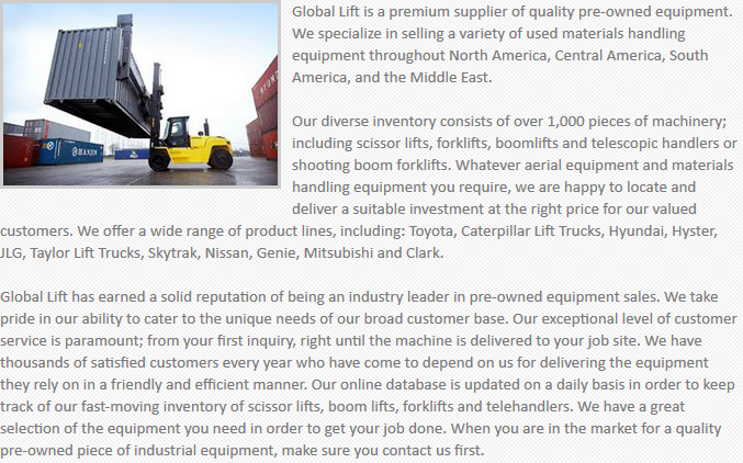 Global Lift Equipment Long Beach